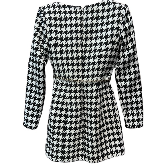 NWT ASSIGNMENT Blair Mini Dress Houndstooth Dress Size M - Picture 7 of 12
